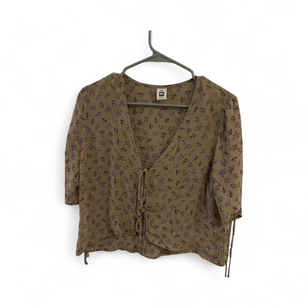 Me to We Brown Floral Blouse